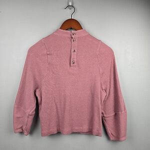 MADEWELL Texture&Thread‎ 3/4 Sleeve Crop Blouse Mock Neck Mauve Women Sz XXS
